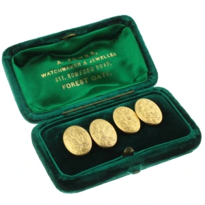 Edwardian 15ct gold cufflinks