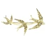 Edwardian 15ct gold swooping swallows brooch