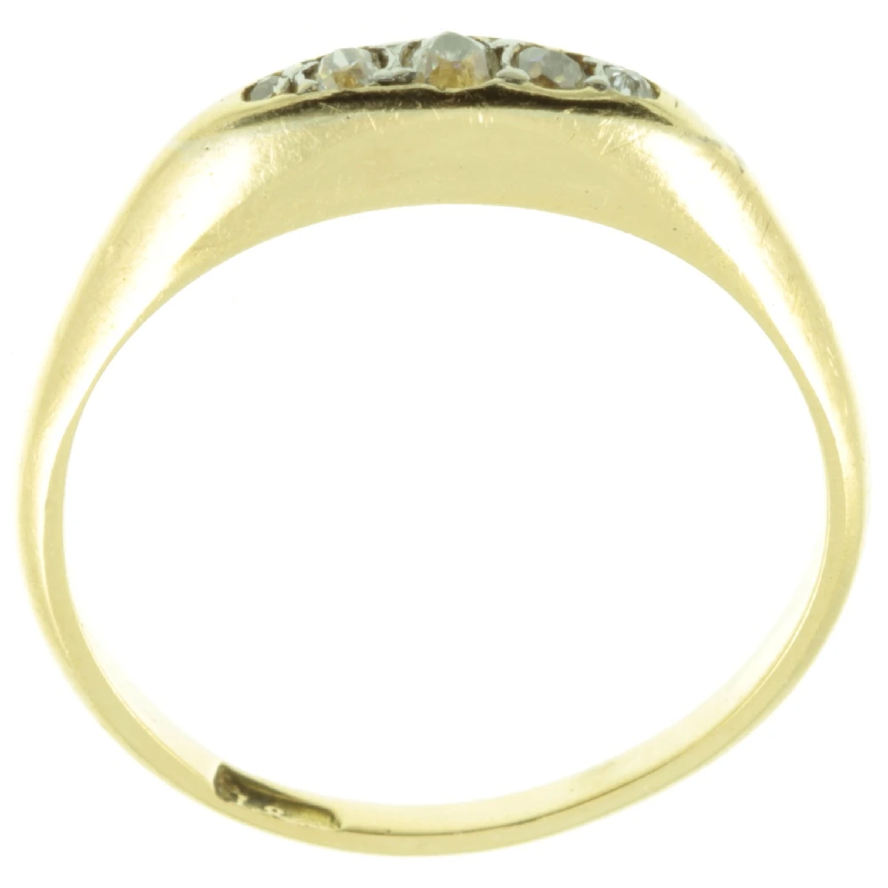 18ct Gold 5 Stone Diamond Ring - Image 4