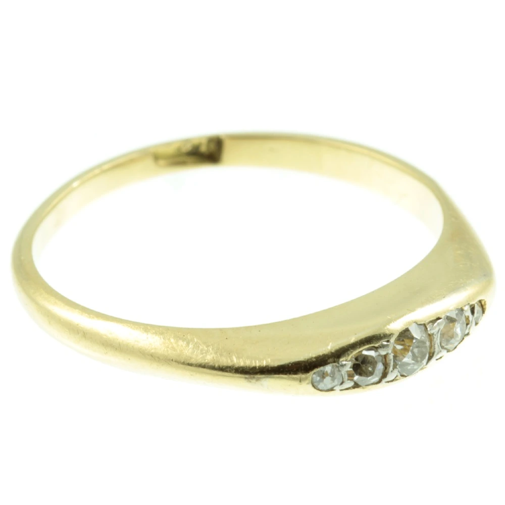 Victorian 18ct gold 5 stone diamond ring