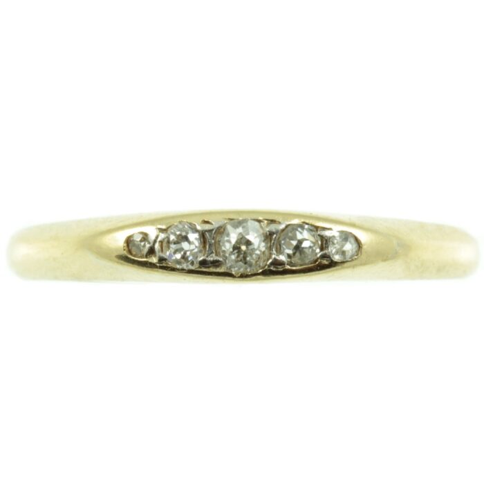 Victorian 18ct gold 5 stone diamond ring