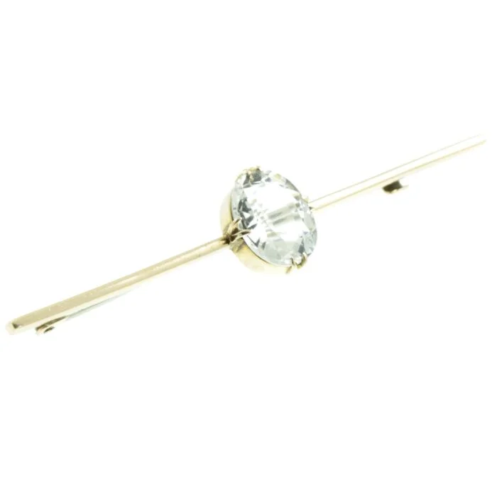 Victorian 9ct gold Aquamarine bar brooch IMG 5003