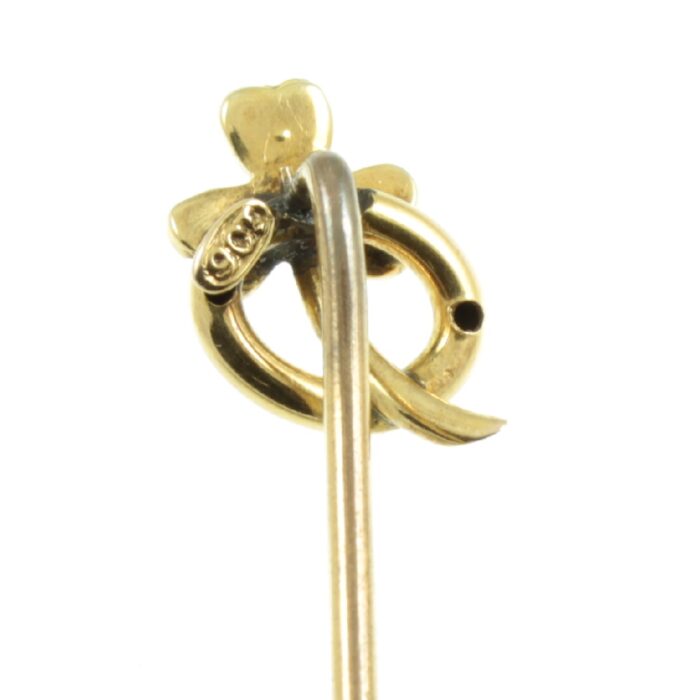 Victorian 9ct gold Shamrock Tie Pin