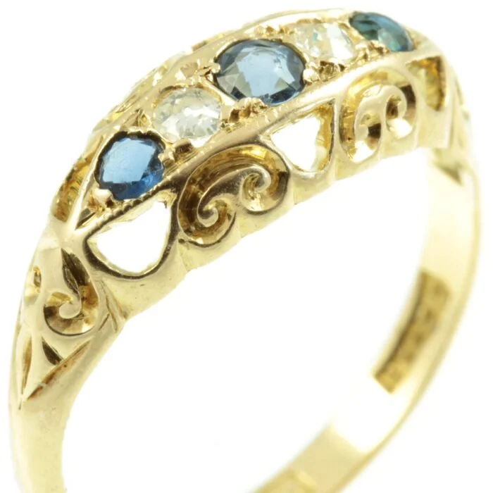 18ct Gold Sapphire and Diamond Ring