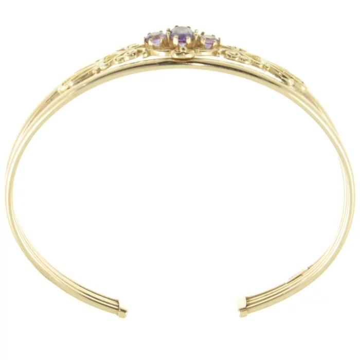 9ct Gold Amethyst Torque Bangle IMG 5860