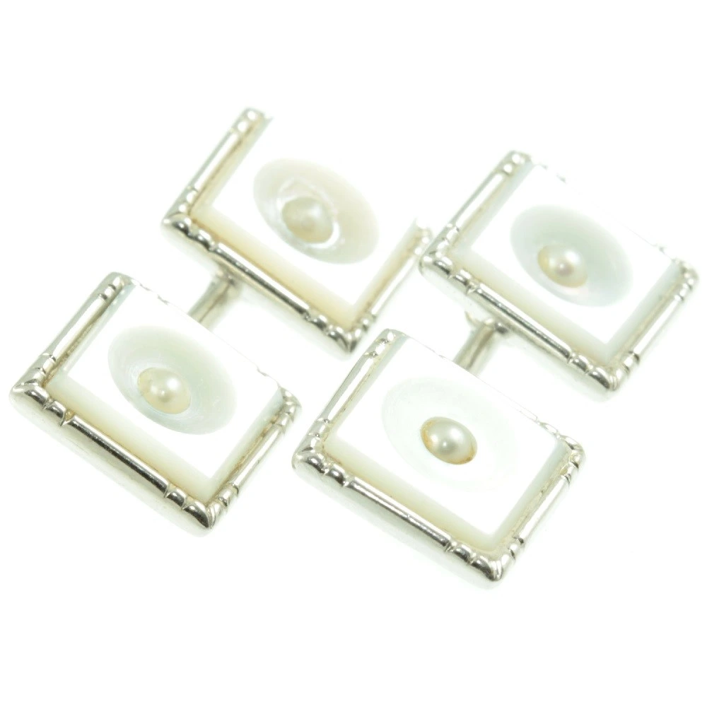 Art Deco 9ct Gold and Pearl Cufflinks