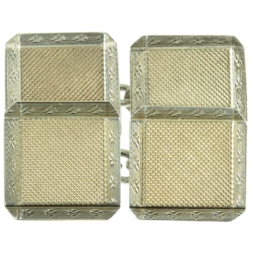 Art Deco 9ct gold and silver Cufflinks