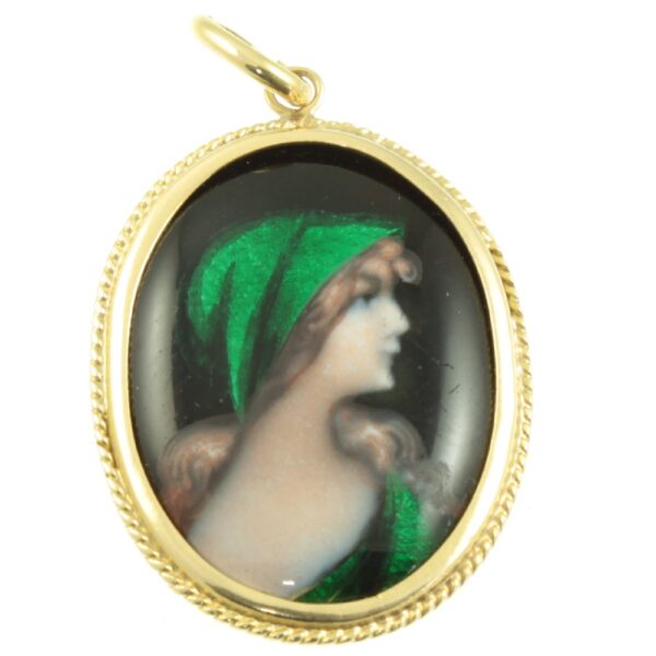 Art Nouveau Limoges Pendant