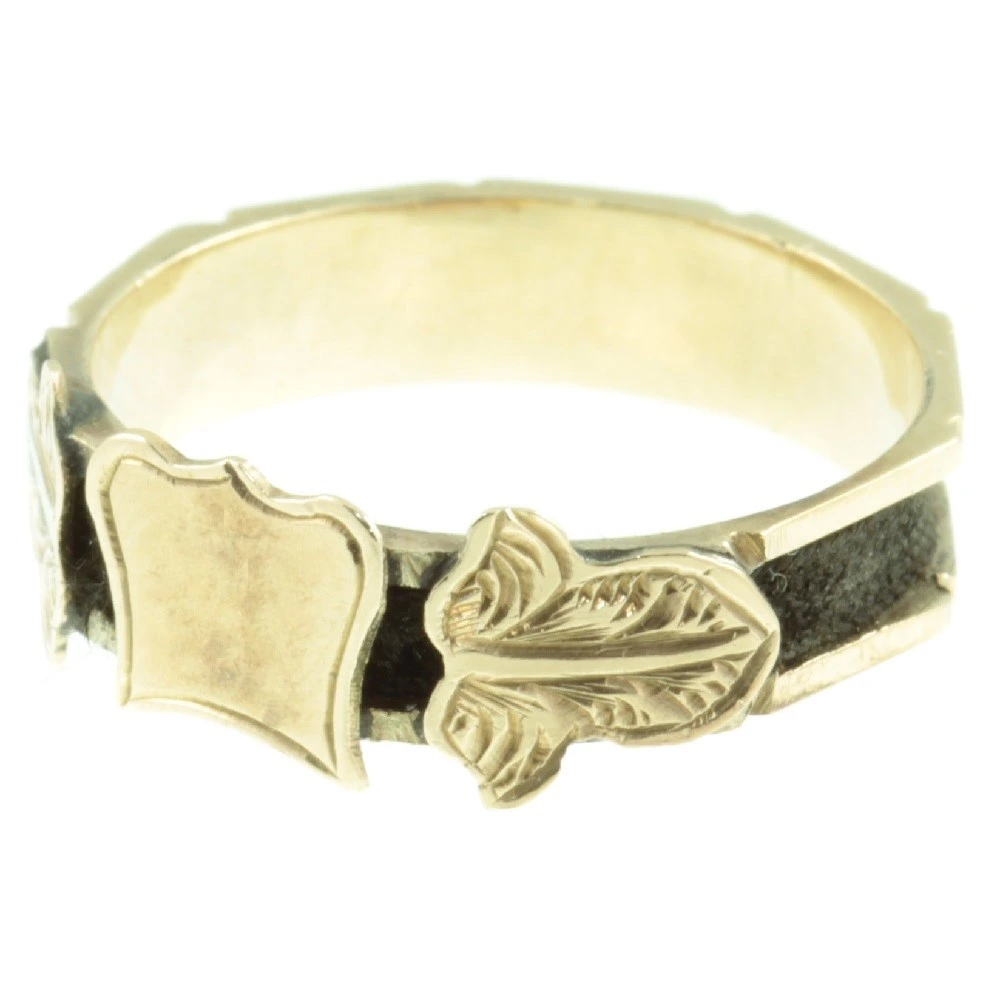 15ct Gold Mourning Ring - Image 3