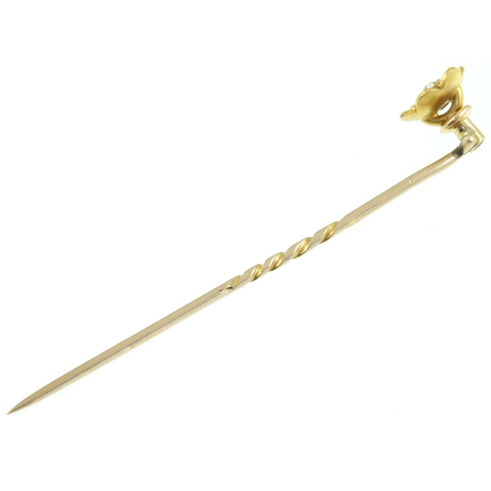 Victorian 15ct Gold & Diamond Tie Pin - Image 3