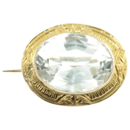 Victorian Goshenite Brooch