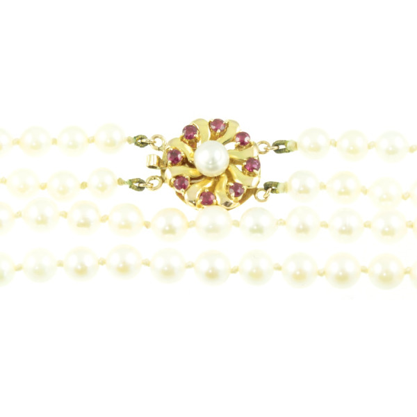 1950`s Double Strand Pearl Necklace - Carus Jewellery