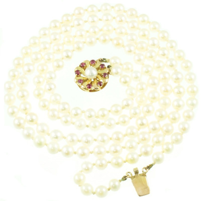 1950`s Double Strand Pearl Necklace - Carus Jewellery