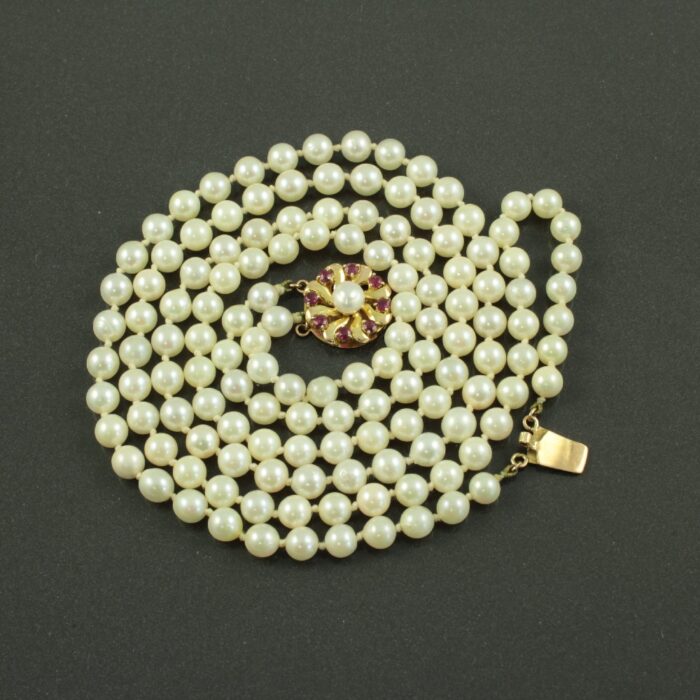 1950s double stand pearl necklace