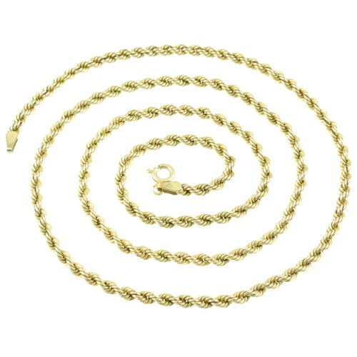 Vintage 9ct Gold Rope Chain Necklace