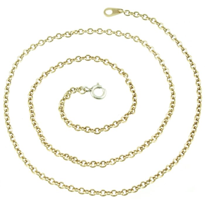 Vintage 9ct Gold Trace Link Chain Necklace