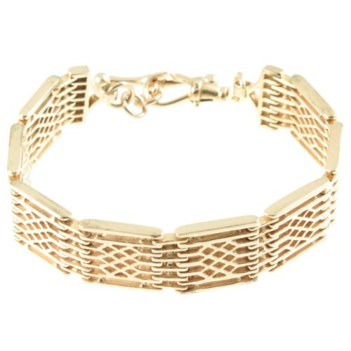 9ct gold gate link bracelet