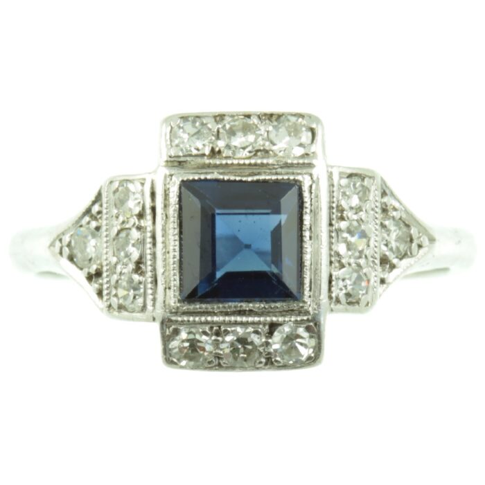 Art Deco Style Sapphire ring