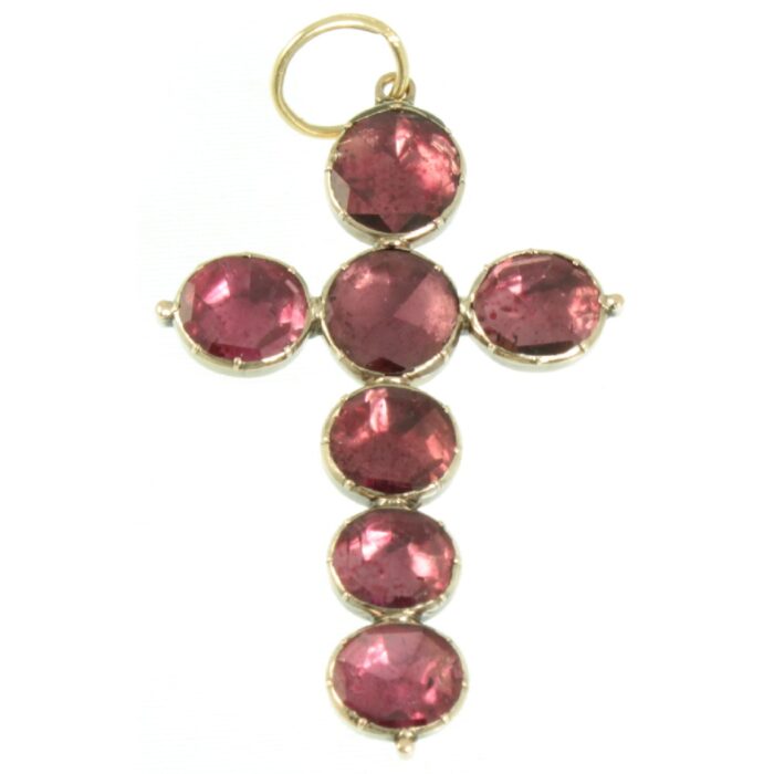 Georgian garnet Cross Pendant