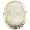 Edwardian Conch Shell Cameo Brooch