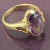 contemporary 18ct gold amethyst ring