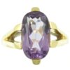 Vintage 18ct gold amethyst ring