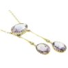 9ct Gold Amethyst Negligee Pendant - Image 2