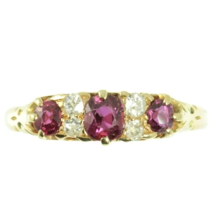 Victorian 18ct Gold Ruby and Diamond Ring