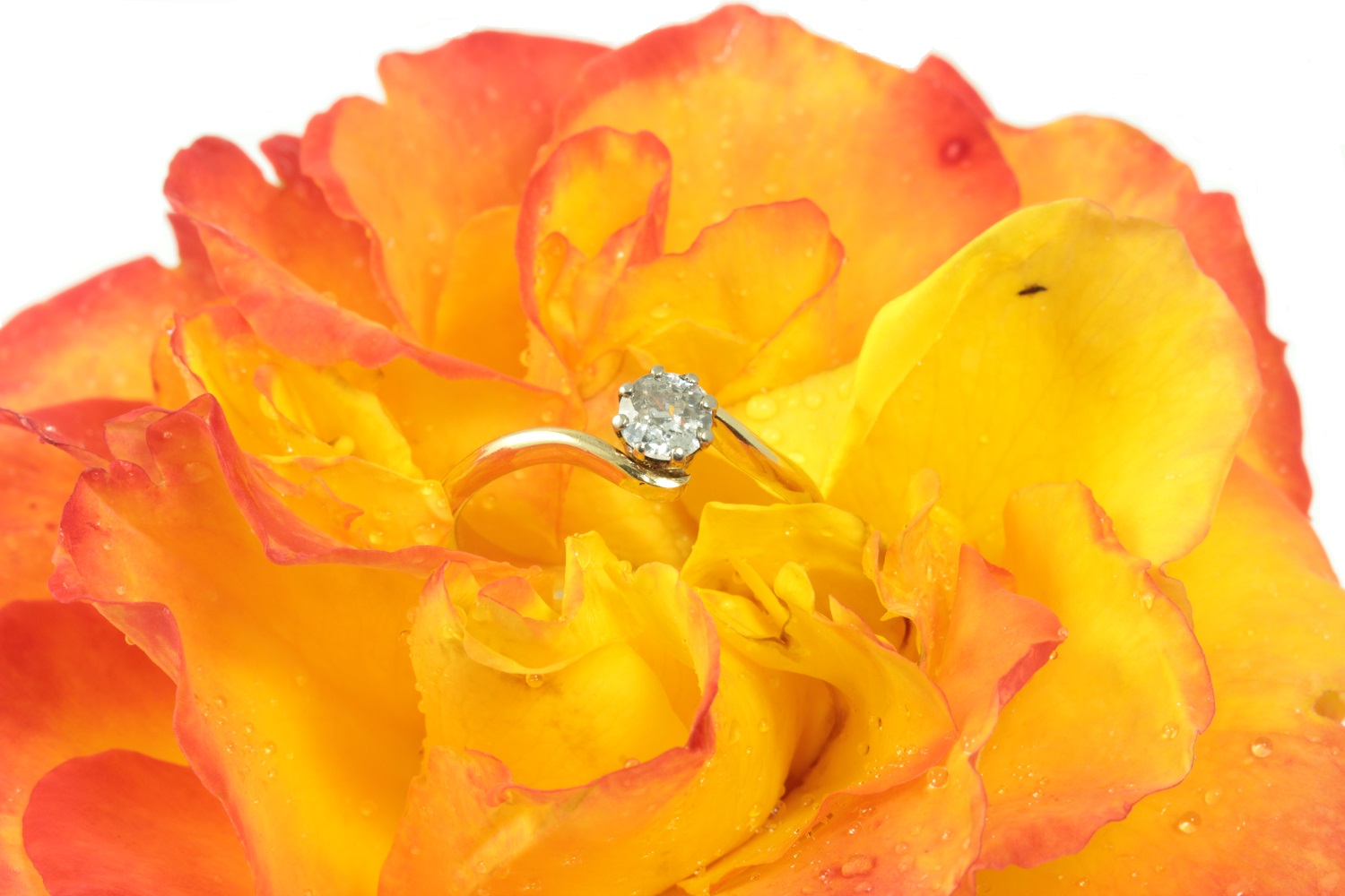 18ct gold solitaire diamond engagement ring