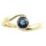 Art Deco 1920`s sapphire twist ring