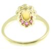 9ct Gold Opal and Ruby Cluster ring