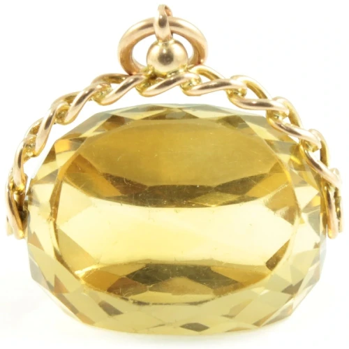 9ct gold Victorian Citrine Swivel fob