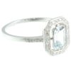 Aquamarine & Diamond Halo Ring - Image 3