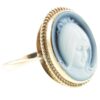 9ct Gold Agate Cameo Ring - Image 3
