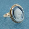 9ct Gold Agate Cameo Ring - Image 5