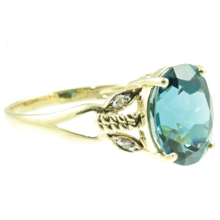 Vintage Topaz and Diamond ring