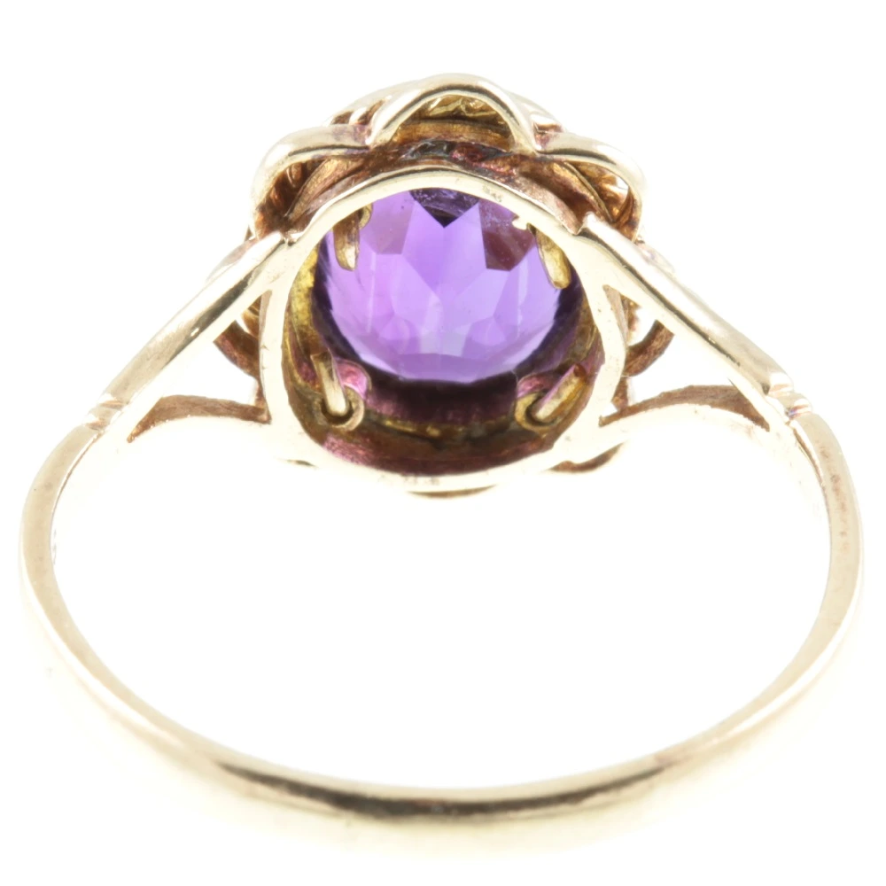 9ct Gold Amethyst Ring - Image 4
