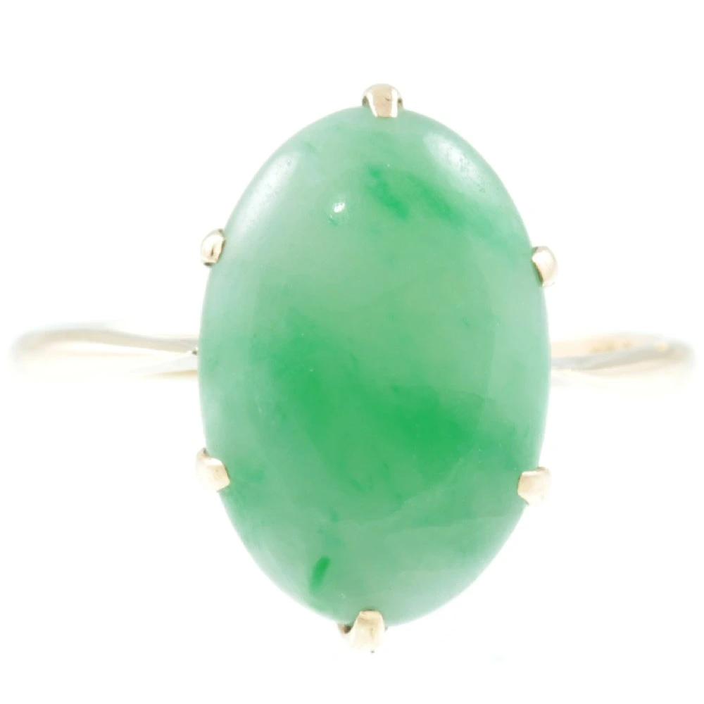 1930s jade ring - Art Deco Dress Ring