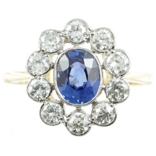 Art Deco Sapphire and Diamond ring