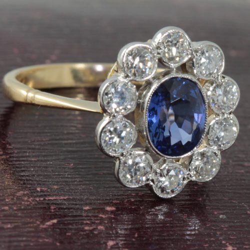 Art Deco Sapphire and Diamond ring