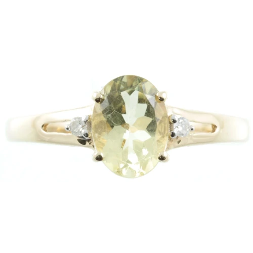 Vintage Citrine and Diamond Ring