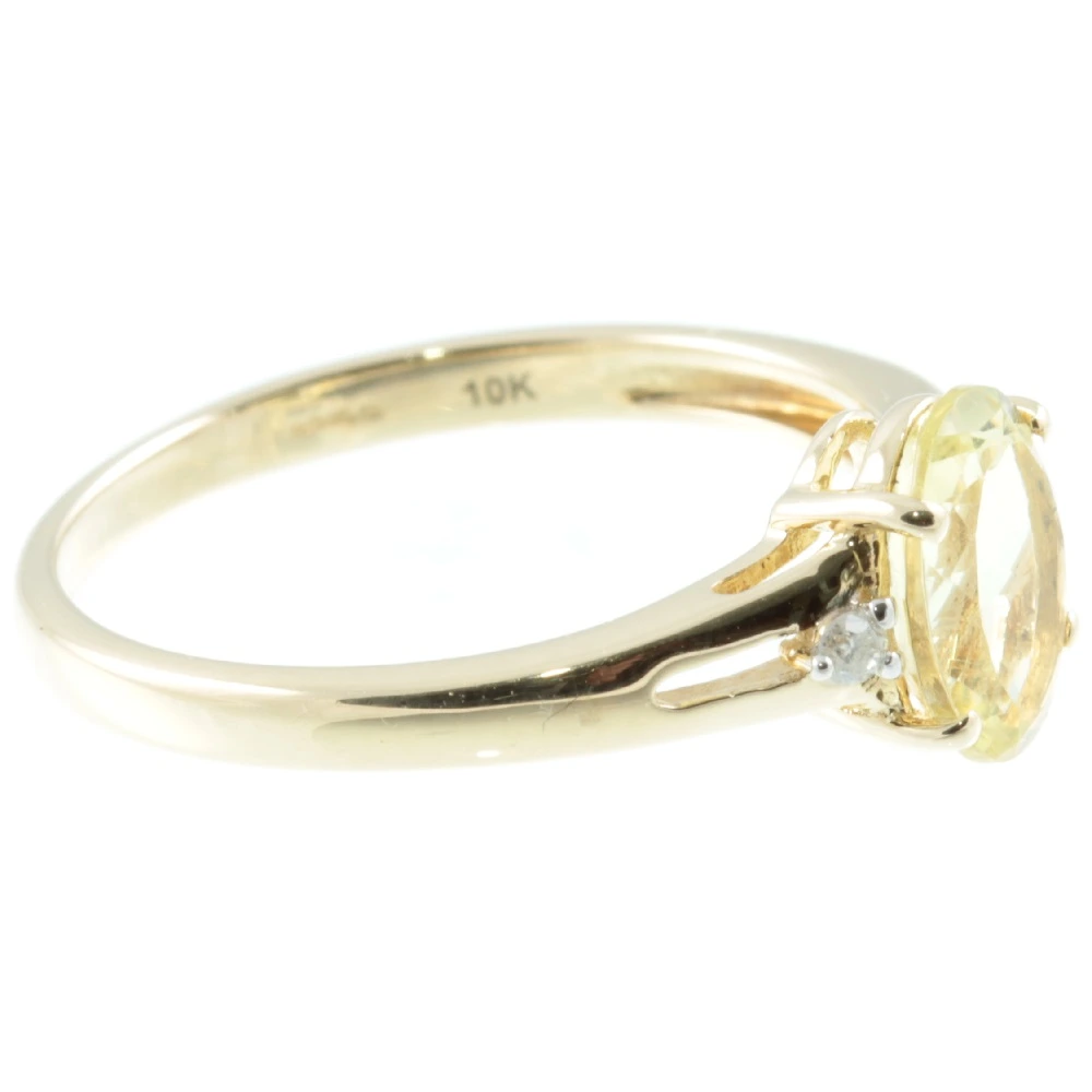 Citrine & Diamond Ring