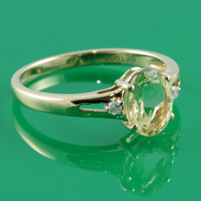 Citrine and Diamond ring