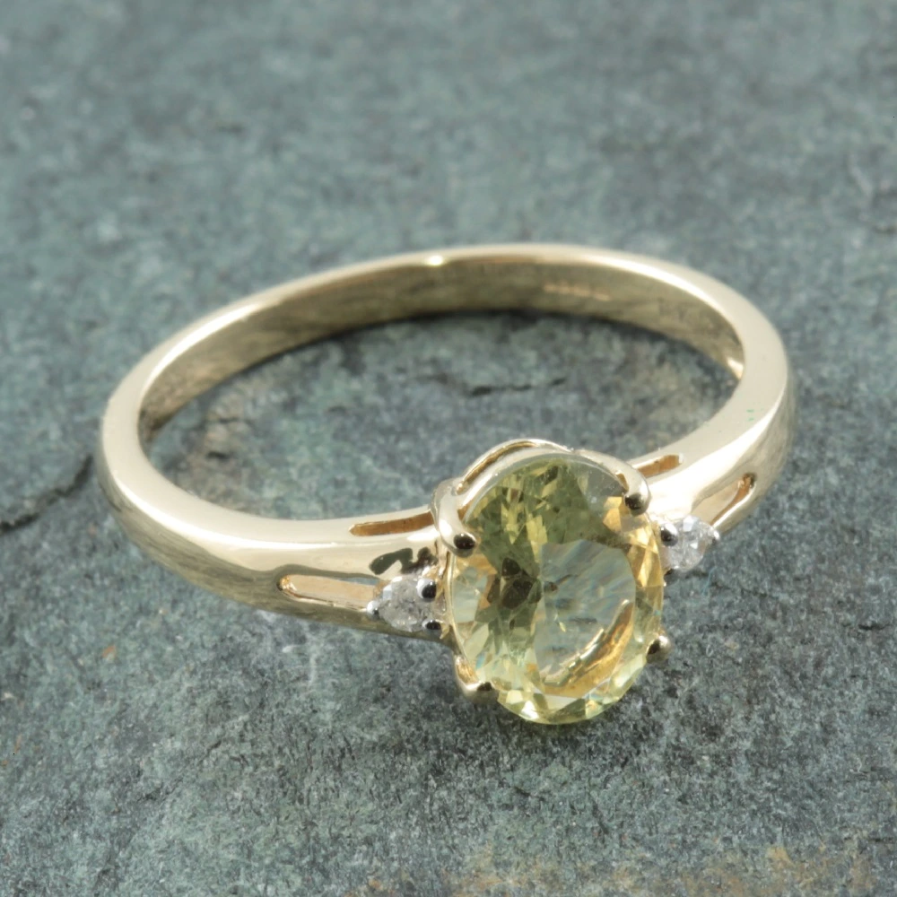 Citrine & Diamond Ring