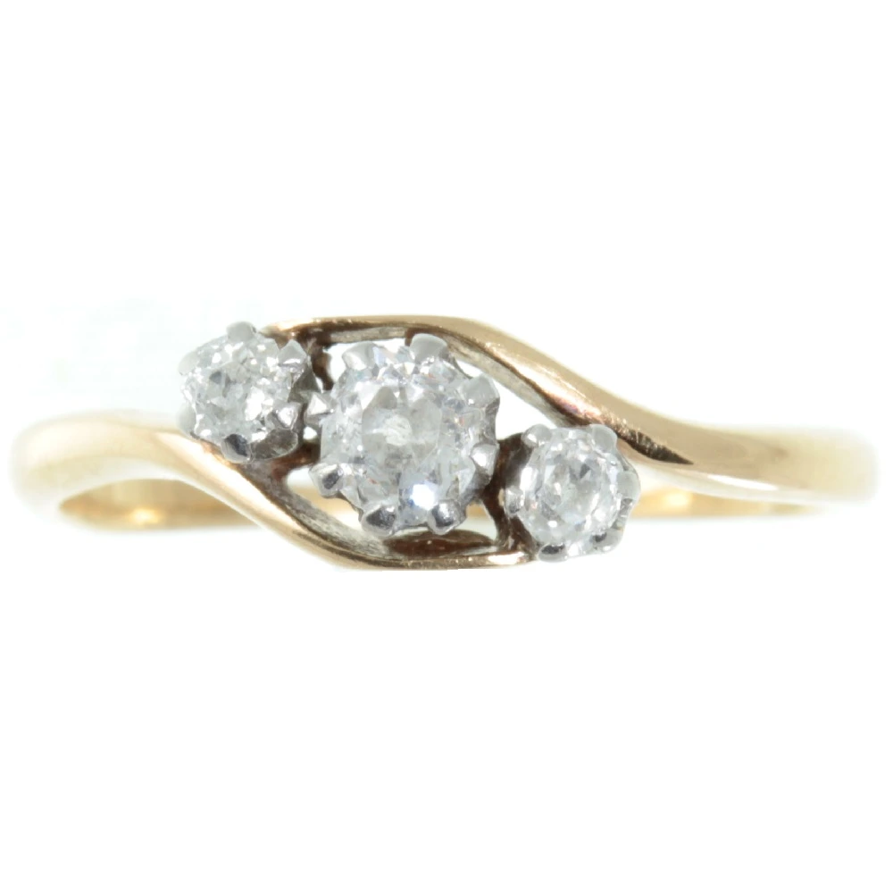 1920s Diamond Trilogy Ring