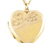 Art Nouveau Heart Locket necklace