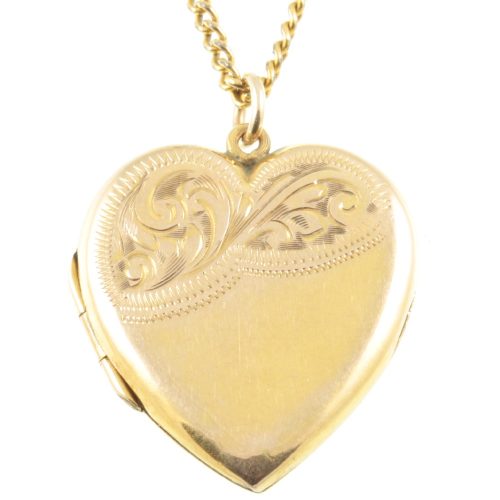 Art Nouveau Heart Locket necklace