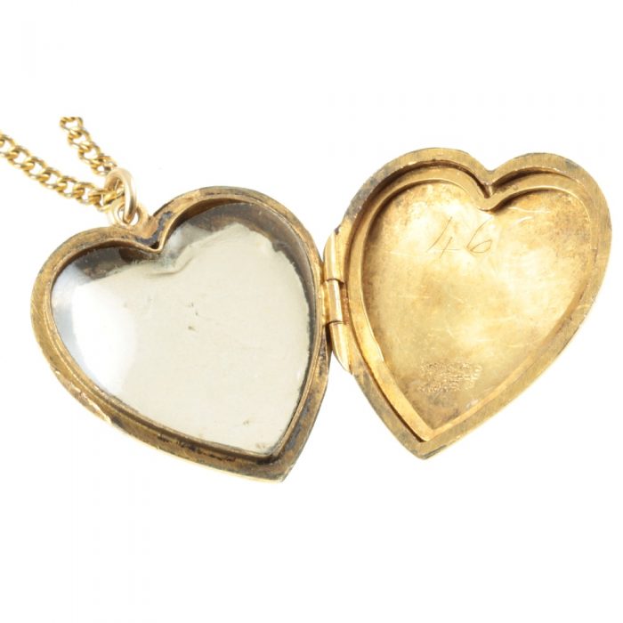 Art Nouveau Heart Locket Necklace