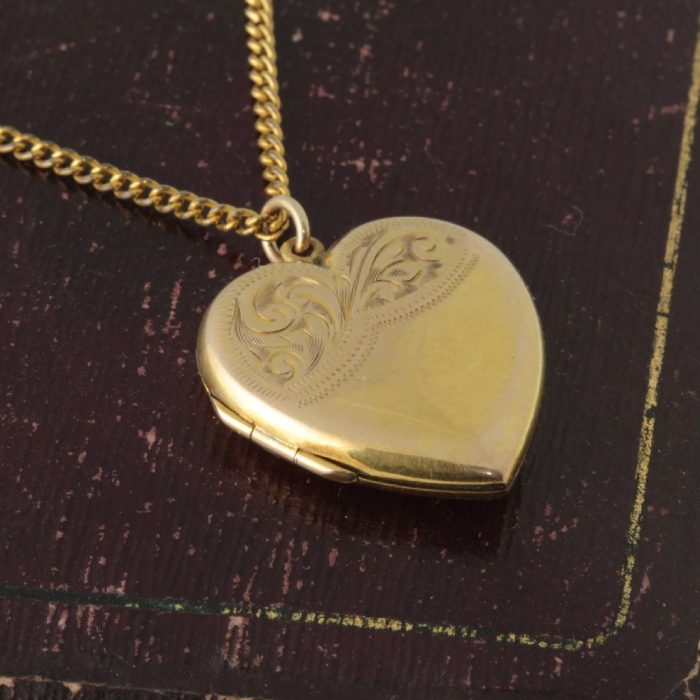 Art Nouveau Heart Locket necklace
