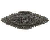 Victorian Bog Oak Mourning Brooch